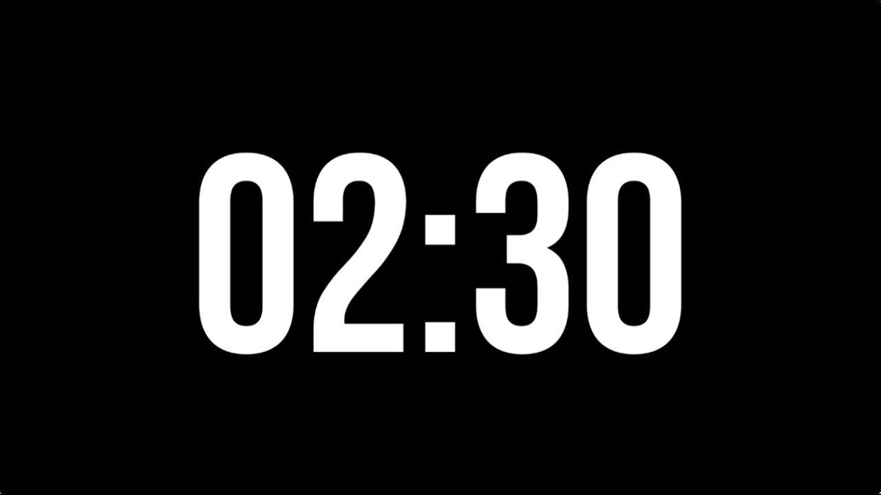 2 Minute 30 Second Timer - Countdown - YouTube
