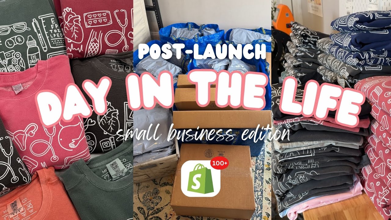 Day In The Life As a Small Business Owner | Post Launch | Packing 100's ...
