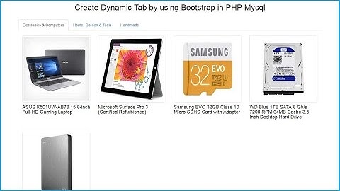 Create Dynamic Tabs by using Bootstrap in PHP Mysql