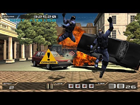 Видео: Пистолет Arcade Time Crisis 2, педаль переоборудована для видео для PS2