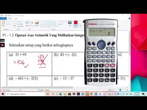 Tambah & toalk integer menggunakan kalkulator