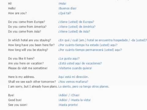 Spanish lesson/English lessons how to study spanish 3 (Getting to know others)