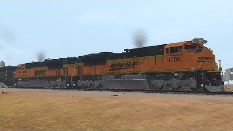 Trainz 3 BNSF SD70ACe #9086 departure & pass by
