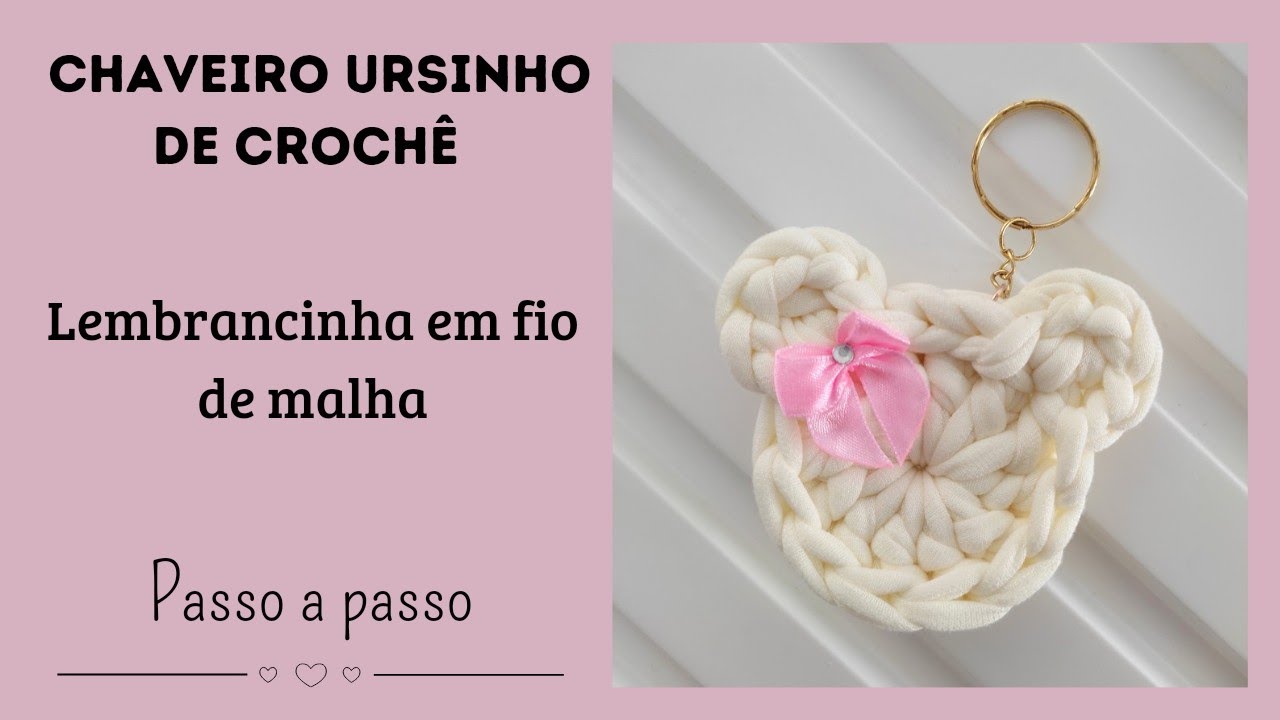 Como fazer chaveiro urso de crochê em fio de malha | Passo a passo para iniciantes
