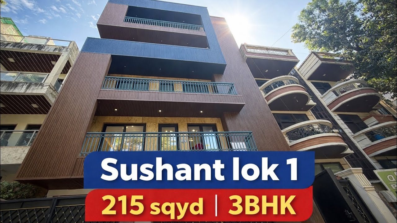 💎Luxury builder floor in Sushant lok 1 🏠215 sqyd | 3bhk 