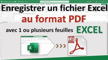 Convertir un fichier Excel au format PDF avec une ou plusieurs feuilles de calcul