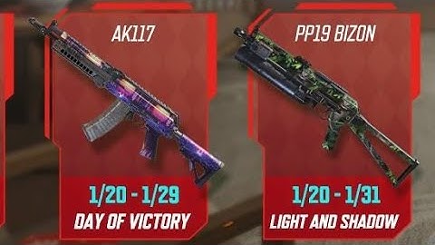 Free Animated Ak117 Day of Victory Gun & PP19 Bizon  Weapons codm season 1 ( 2023 )