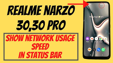 How To Show Network Speed in Realme narzo 30,30 pro How To Show internet Speed Network Speed Show