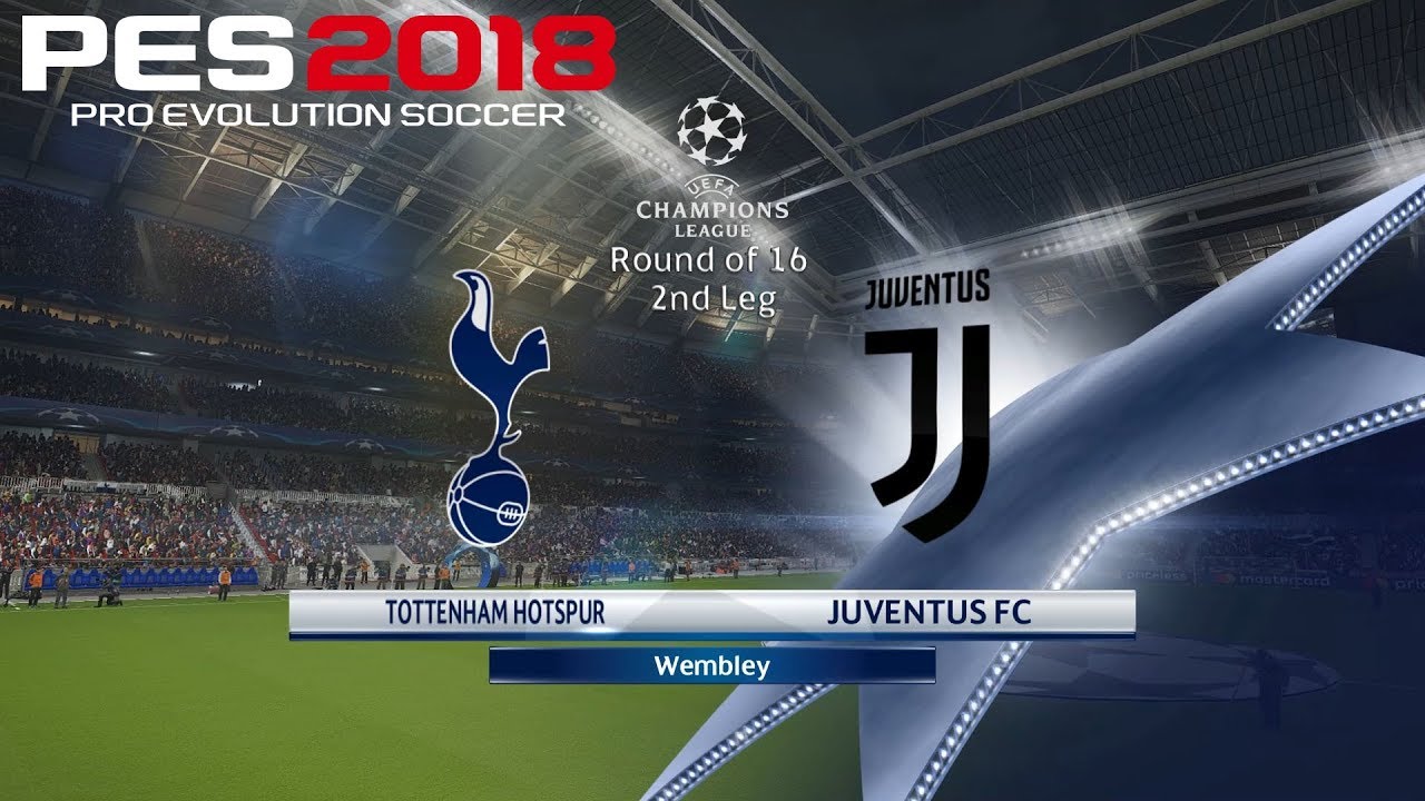 PES 2018 (PC) Tottenham v Juventus | UEFA CHAMPIONS LEAGUE ROUND OF 16 | 7/3/2018 | 1080P 60FPS
