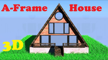 A-frame Cabin 3D model. Modeled in Blender.