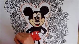 Mickey Mouse Zentanglt Art