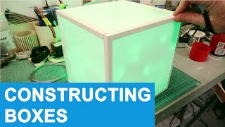 Constructing boxes for lights and other projects