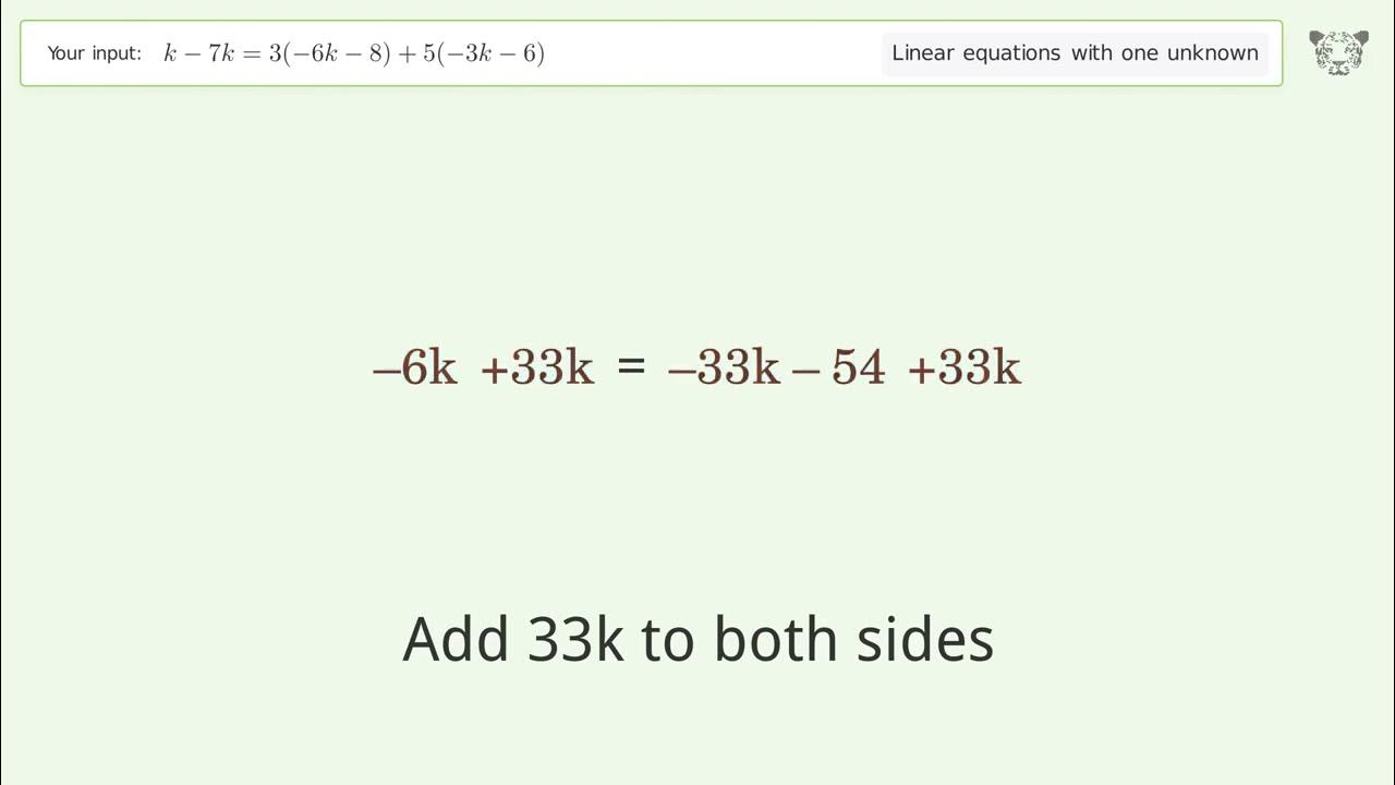 linear-equation-with-one-unknown-solve-k-7k-3-6k-8-5-3k-6-step-by