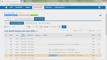 Cách tra cứu lịch Đại hội đồng cổ đông thường niên các doanh nghiệp niêm yết trên VietstockFinance