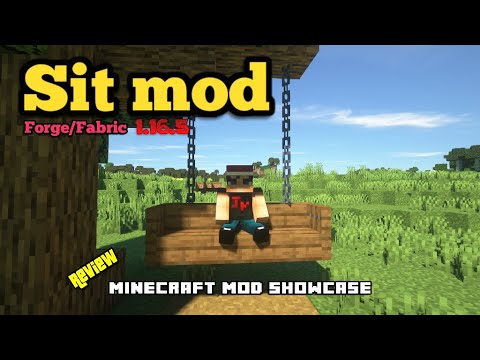 Minecraft 1.16.5 - Sit Mod - YouTube