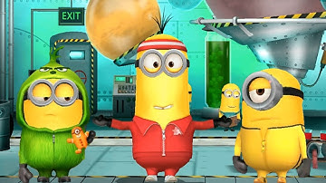 Despicable Me Minion rush Sporty Kevin minion KungFu Stuart minion Green minion gameplay walkthrough