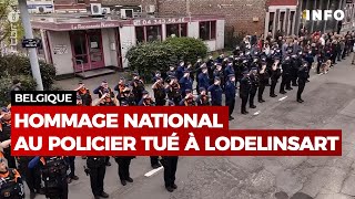 Un hommage national à Jonathan Savel, le policier tué à Lodelinsart - RTBF Info