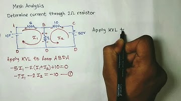 How Mesh analysis is based on KVL? explained in Hindi
