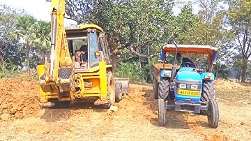New Jcb 3dx Backhoe Loader Machine Loading Mud In Sonalika 42 Di Rx Tractor | Jcb Video