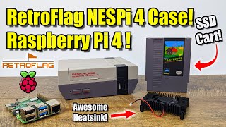new retroflag nespi 4 case! raspberry pi 4 case review with ssd cartridge adapter!