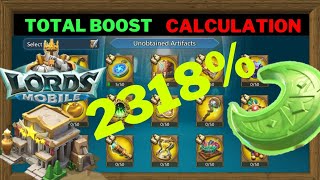 Total Boost Calculation Artifact Lords Mobile ! Artifact Lords Mobile New Update Gears Boost screenshot 3