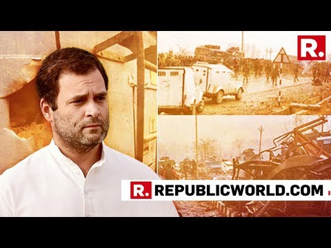 Watch: Rahul Gandhi Politicises Pulwama Terror Attack, Blames NDA For Setting Masood Azhar Free