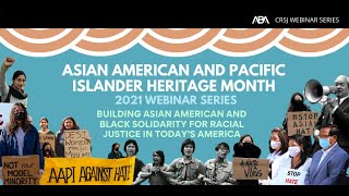 Building Asian American and Black Solidarity for Racial Justice in Today’s America