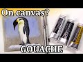 Trying out GOUACHE on CANVAS // How to seal your gouache painting