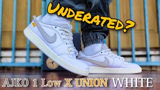 AJKO 1 Low X UNION White Unboxing and On Feet review