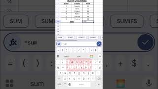 Excel Sum Formula in 1 Minute | Sum Kaise Kare | Excel Tricks #shorts #excel