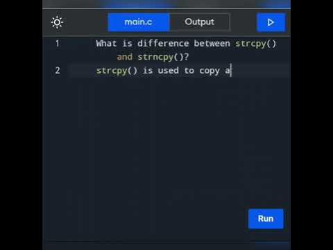 #interview what is difference between strcpy() and strncpy()? # ...