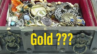 Opening An Antique Estate Sale Jewelry Box- What