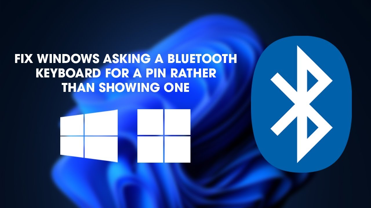 How to fix Bluetooth keyboard asking for a PIN not giving a PIN on Windows 11 10. YouTube