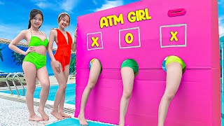 FUNNY NAUGHTY GIRL vs CRAZY BOY PRANK BATTLE NERF DroGirl Nerf Guns POPULAR ATM GIRL PRANK VTL Nerf