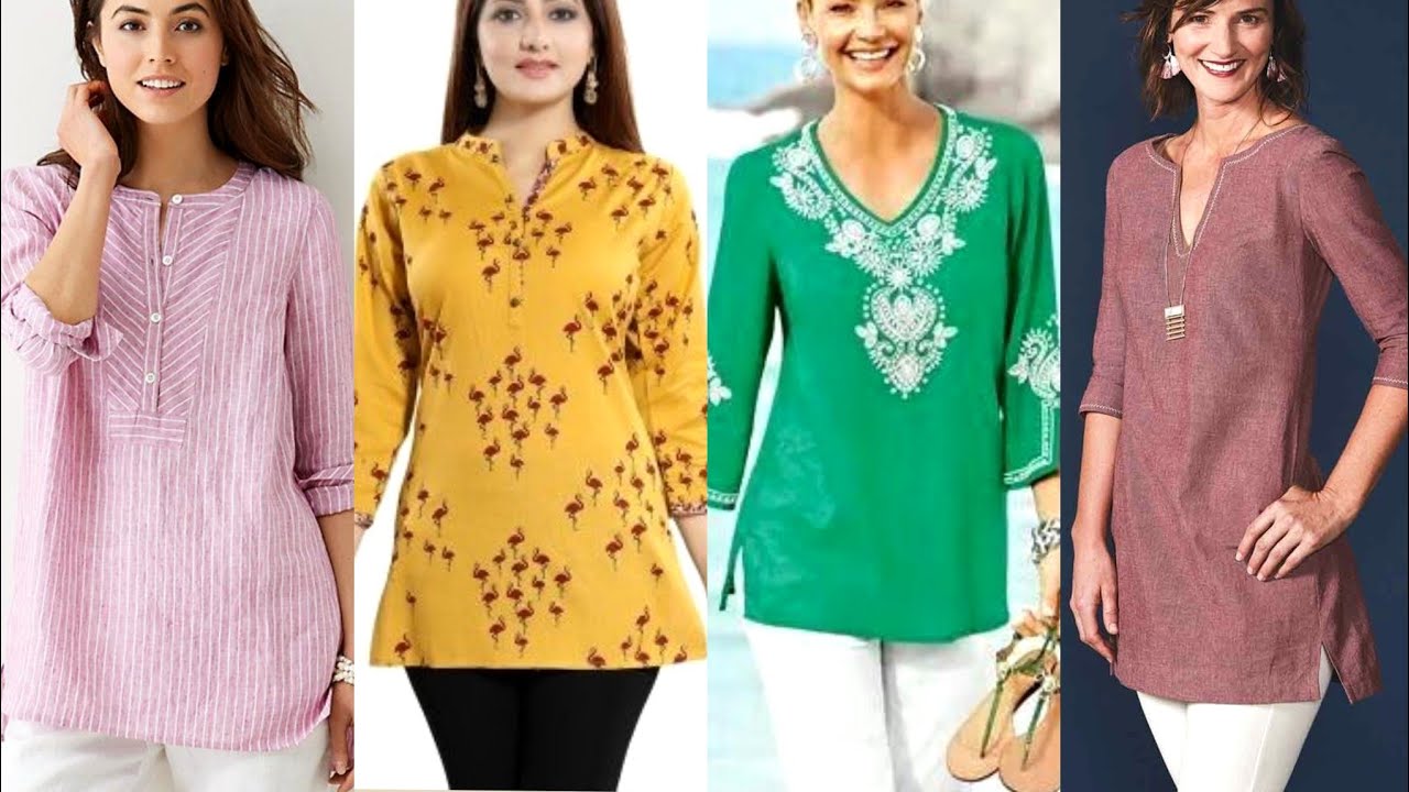 Fabulous Designer Cotton Top/ Shirt/Kurti Design Best Casual Dresses ...