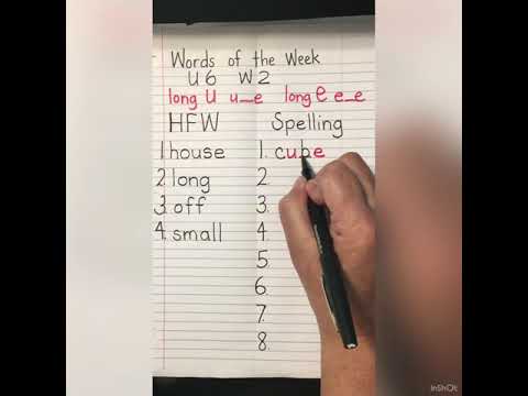 Words of the week - u_e, e_e