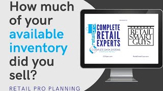 Retail Pro Open To Buy Planning: Sell Thru Percentage