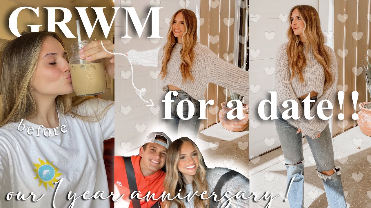 GRWM FOR A DATE WITH MY FIANCÉ! || our 1 year dating anniversary! *chit-chat*🤍