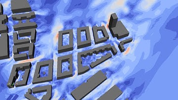 Simulated flow in an urban area (by SLB-analys)