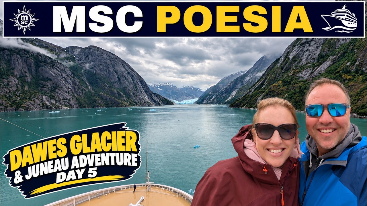 MSC Poesia Alaska Cruise: Dawes Glacier & Juneau Trolley to Mendenhall Glacier - Day 5 Vlog 🚢