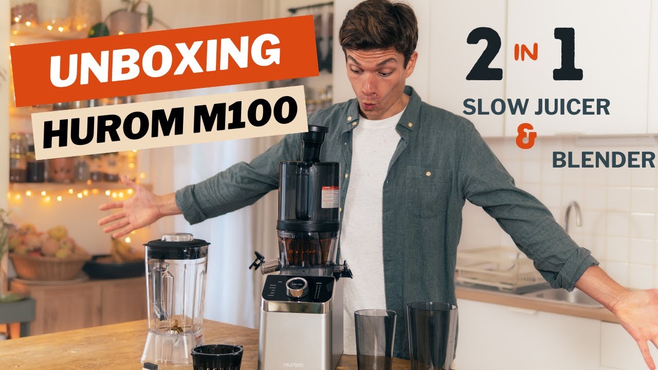 hurom M100 2IN1 Slow Juicer & Blender Unboxing Review YouTube