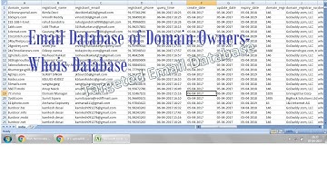 Email Database of Domain Owners  Whois Database  Demo Video