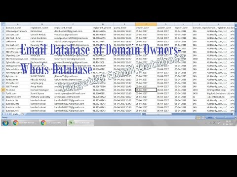 Email Database of Domain Owners  Whois Database  Demo Video