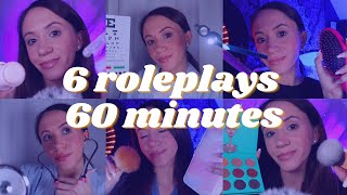 ASMR / 6 Roleplays in 60 Minutes