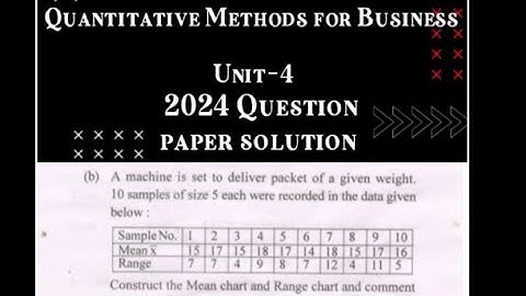 2024 Question Paper solution Quantitative Method for Business#punjabuniversity#bcom#mcom#examination