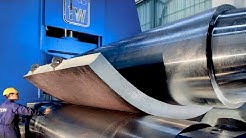 Amazing Biggest Steel Bending Machine At Work, Fast Extreme Large Plate Rolling Machines