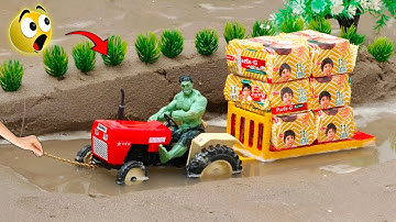 diy tractor heavy truck stuck in mud with Parle G science project ‎‎@MiniCreatorYt