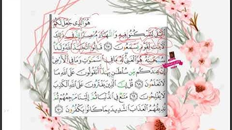 تجويد مبسط واستخراج أحكام وتلاوة آيات ٦٧_٧٠سورة يُونُس🐳
