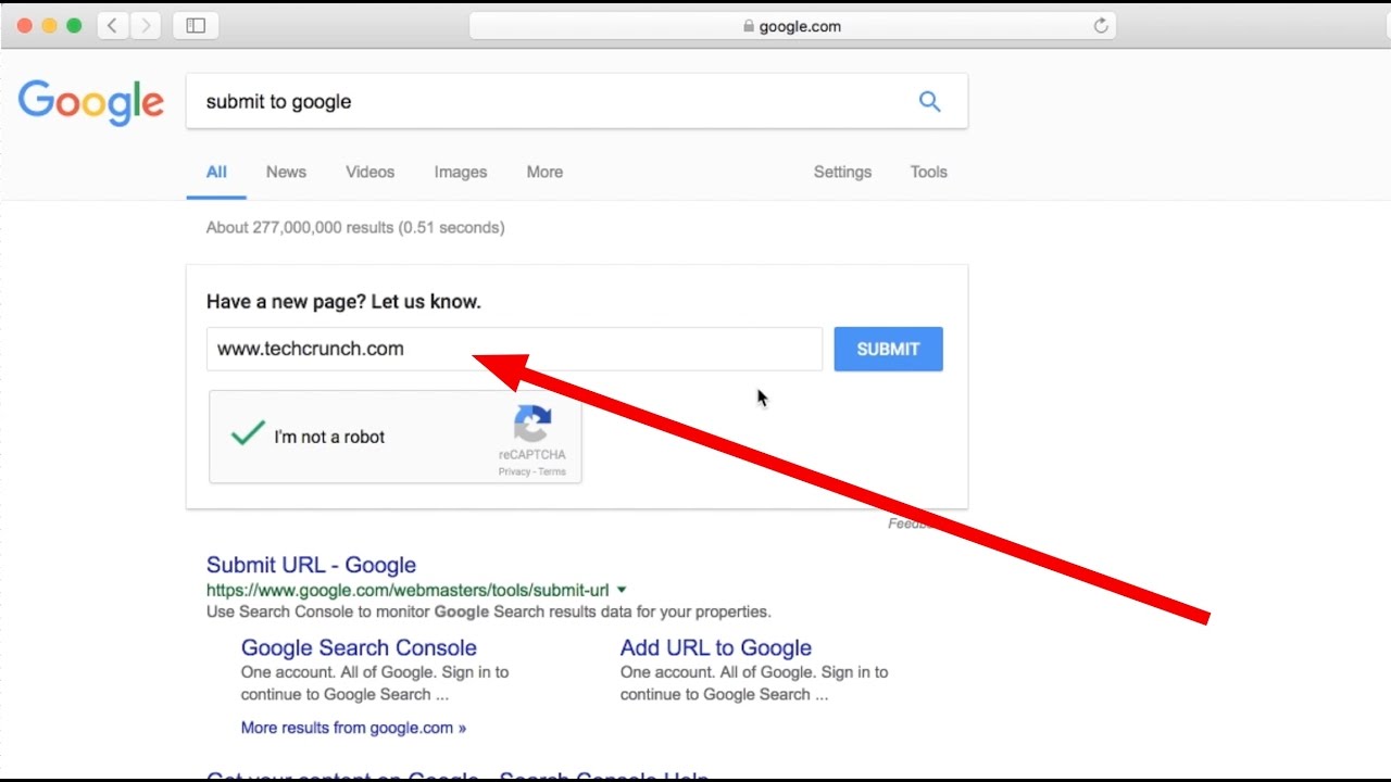 Image result for Submit URL to Google