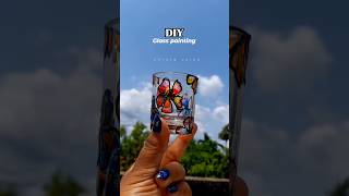 DIY glass painting #3doutliner #bottleart #diy #art #paintingflowers #painting #glassart #shorts